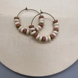 beaded hoop earrings